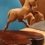 Cheval sculpté en olivier