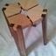 Tabouret zeloko Noyer et hêtre