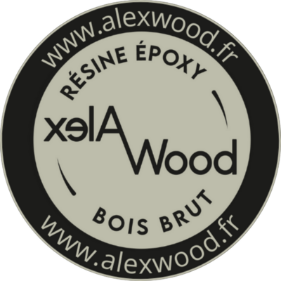 AlexWood plateaux bois brut et résine époxy