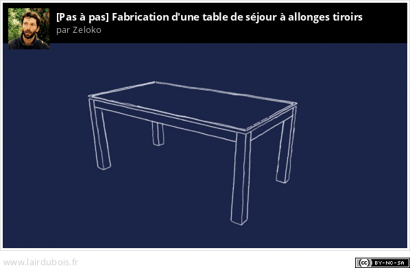 Fabrication d'une table de séjour à allonges Sticker